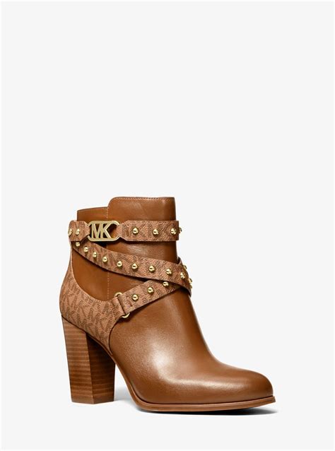 michael michael kors studded leather ankle boots|michael kors ankle boots sale.